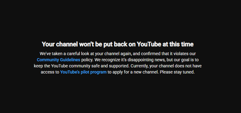 _cleafy's tweet photo. @TeamYouTube it has been 3 days since my channel got terminated and it's been a pain for me. instead of actually looking into my channel you have ai do it instead. I just wan't a real human to realize my termination was a mistake 
#youtube #terminated 
https://t.co/fkjJYUmOE7 https://t.co/AfBUCMCsvB