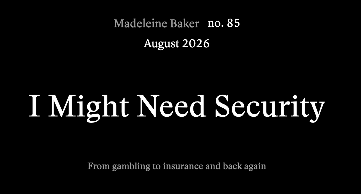 madeleineebaker's tweet photo. I spent much of the first half of this year working on a new history of the financialization of the insurance industry for @thebafflermag. It's online now as part of a great issue on risk and gambling. https://t.co/XMLPhmlfLA