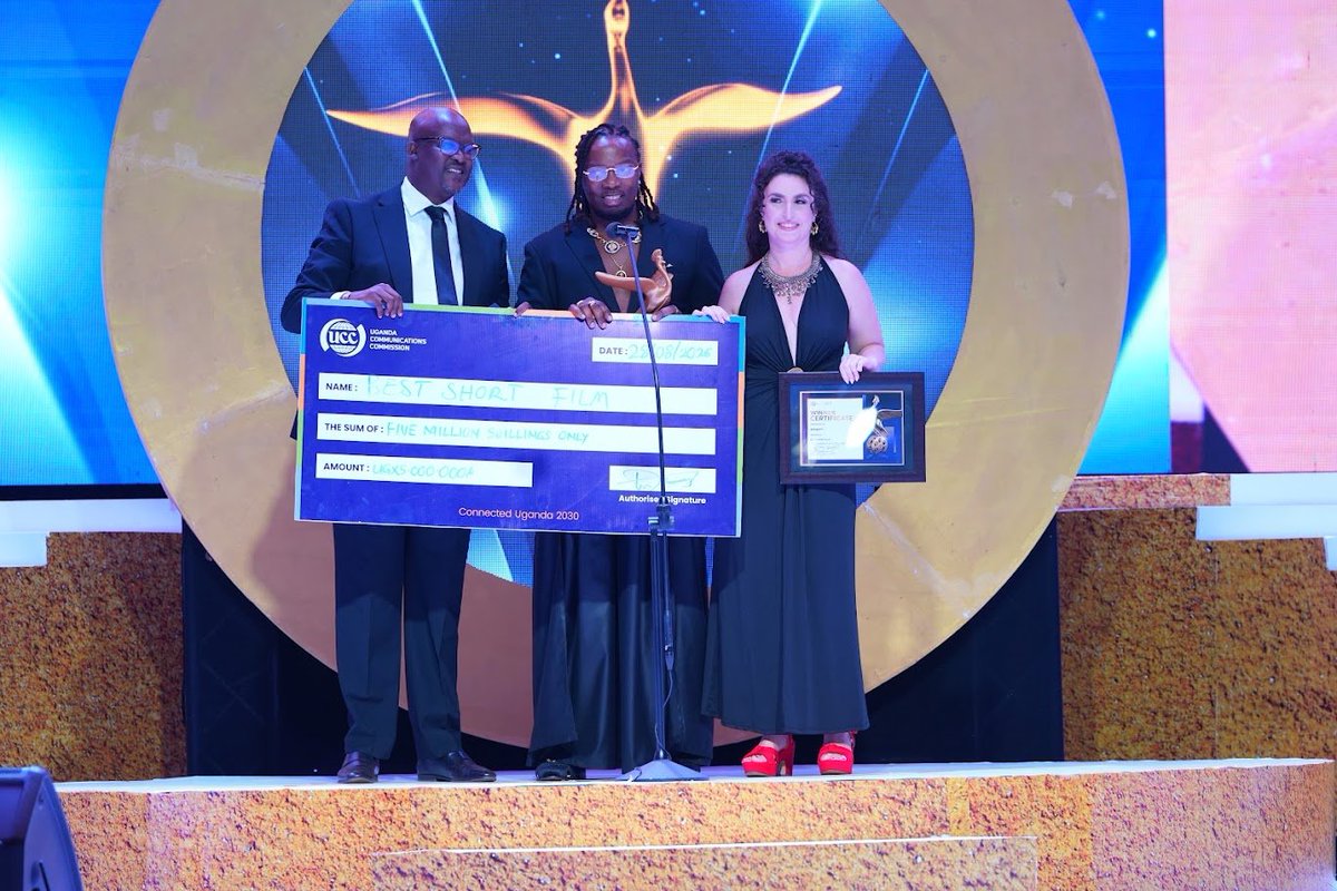 UCC_Official's tweet photo. 🎬 Adui, Small Gods and Damalie Shine at the Uganda Film Festival Awards as filmmakers, creators and storytellers were recognised for outstanding work at #UFF2026

Read the Article and explore the Award Winners’ Full List: https://t.co/6iM8vl0RZ7

#ConnectedUg2030 #DigitalUganda 
@UCC_ED @Bbossa @UgandaFilm