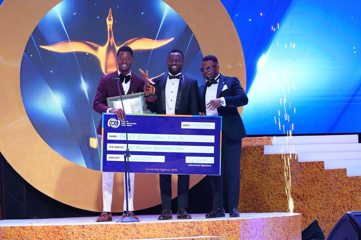 UCC_Official's tweet photo. 🎬 Adui, Small Gods and Damalie Shine at the Uganda Film Festival Awards as filmmakers, creators and storytellers were recognised for outstanding work at #UFF2026

Read the Article and explore the Award Winners’ Full List: https://t.co/6iM8vl0RZ7

#ConnectedUg2030 #DigitalUganda 
@UCC_ED @Bbossa @UgandaFilm