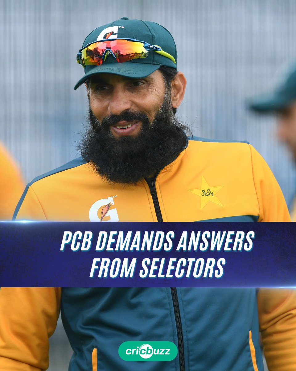cricbuzz's tweet photo. 🚨🚨🚨
Cricbuzz learns that PCB has issued a show-cause notice to the selection committee, seeking explanation for selecting Imam-ul-Haq & Mohammad Rizwan for the WI and England tours.
The selection committee, ft. Aaqib Javed, Misbah-ul-Haq, Sarfaraz Ahmed & Asad Shafiq, has 24 hrs to respond.