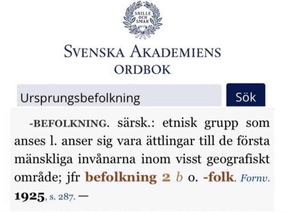 RichardJomshof's tweet photo. ✅ Det finns ett svenskt folk.
✅ Sverige är det svenska folkets land.
✅ Det svenska folket är Sveriges ursprungsbefolkning/urbefolkning.
✅ Självklart finns det ett värde i att det svenska folket utgör majoriteten i Sverige även i framtiden. 

Inget av det ovan nämnda innebär att andra människor är mindre värda än svenskar. Inte heller innebär det att andra människor, i begränsad omfattning, inte ska kunna flytta till Sverige. Det betyder bara att Sverige är det svenska folkets land och att det naturligtvis ska vara så även i framtiden.