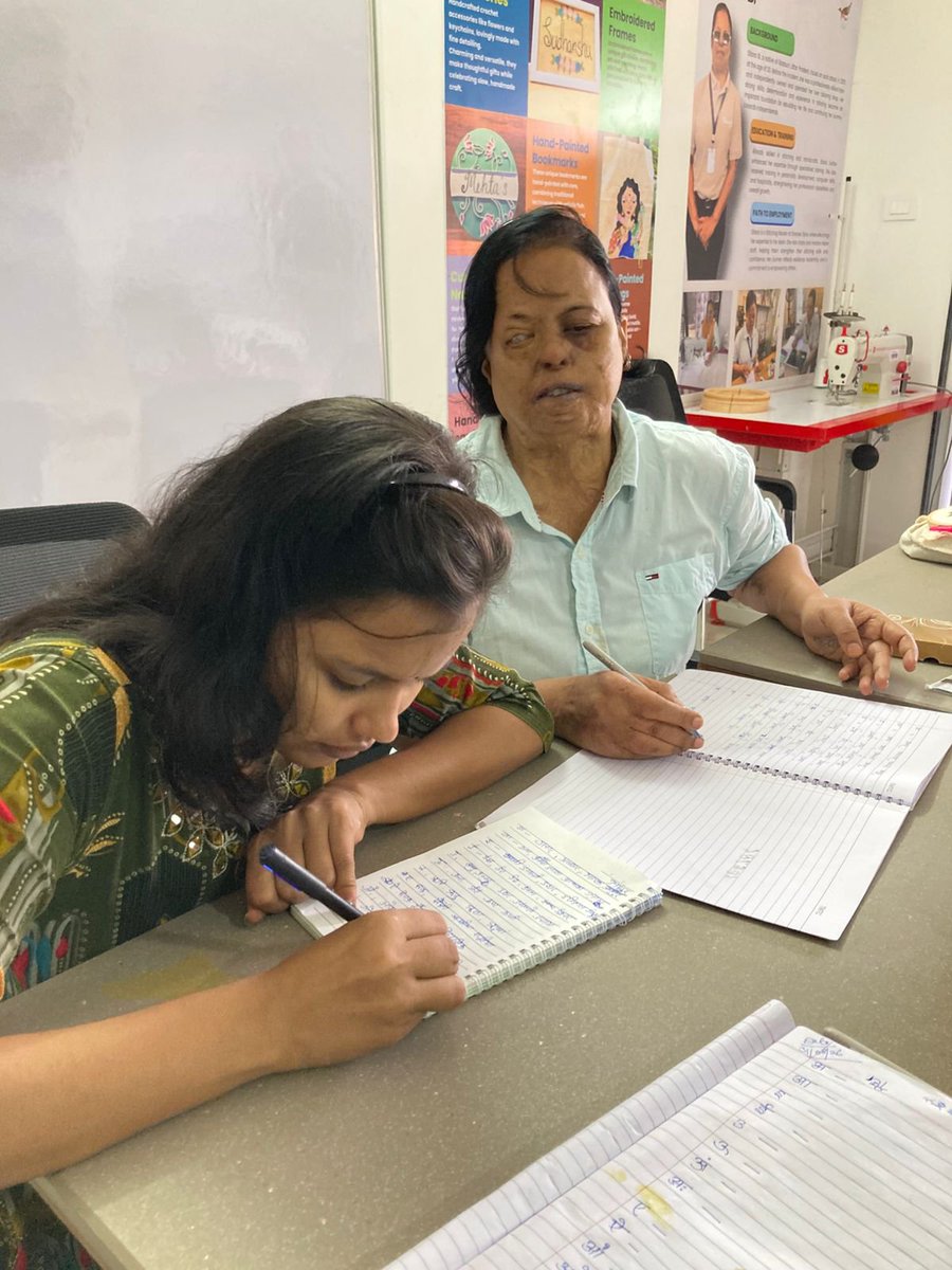 StopAcidAttacks's tweet photo. Skill development builds confidence, but education builds the foundation for a brighter future. 📚✨

At Sheroes, we believe that learning should go beyond vocational skills. Along with developing practical skills, our Sheroes also engage in regular learning sessions where they explore a different subject each day. This routine helps strengthen their knowledge, curiosity, confidence and overall personal growth.

Because true empowerment is not just about learning a skill, it is about creating opportunities to learn, grow and become more independent every day. ❤️

This initiative is also a part of the Aadhar Kishori Kalyan Project, supported through the CSR initiative of @AadharHousing, helping us create a stronger foundation for holistic development and empowerment.

#sheroes #chhanvfoundation #aadharkishorikalyanproject #aadharhousingfinance #skilldevelopment