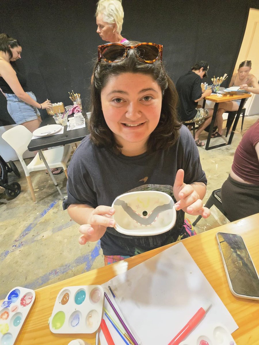 HazelBouldin's tweet photo. We’ve immortalised our 2026 F1 predictions on pottery—no changing our minds now! Had to wear the Lando gear for good vibes. What’s your bold prediction for the 2026 season? https://t.co/85HM6OdGox