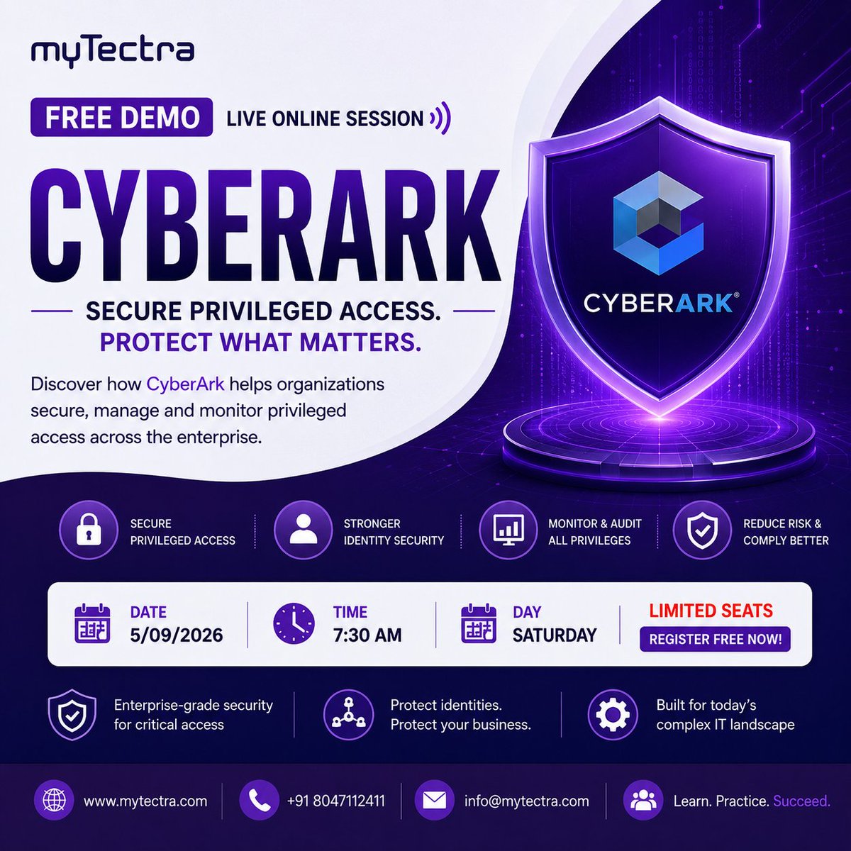 mytectra's tweet photo. 🔐Join myTectra’s FREE CyberArk Live Online Demo

👉 Register FREE today!
🌐 https://t.co/ZnyAo6xWdW
📞 +91 8047112411

#CyberArk #CyberArkTraining #CyberArkDemo #CyberSecurity #CyberSecurityTraining #InformationSecurity #IAM #CyberSecurityCareer #FreeDemo #LiveTraining #myTectra https://t.co/59VL24HNFz