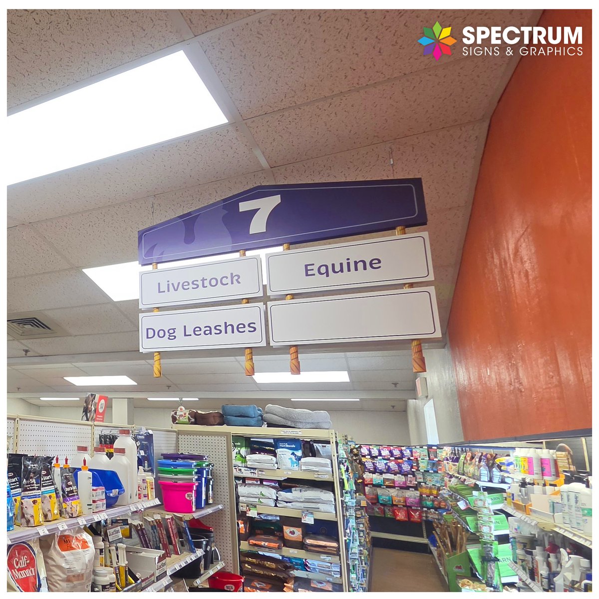 SignsSpectrum's tweet photo. Custom aisle signage for Blue Seal Farm & Home in Bow, NH!
These overhead signs use faux rope and custom slats to add clear wayfinding and a distinctive look to the store.
Explore our retail signage:https://t.co/GXwJ52H53o
#SpectrumSigns #WeAreVisual #RetailSignage #AisleSigns https://t.co/3BQQObaeND