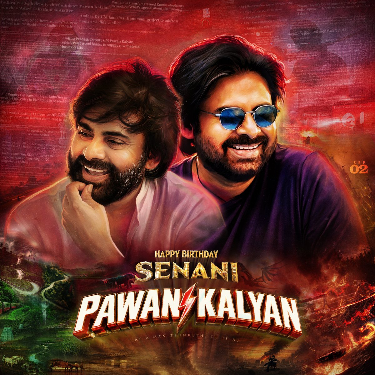 TrendPSPK's tweet photo. Wishing Deputy CM of Andhra Pradesh, JANASENANI @PawanKalyan a very happy birthday!

Here's the hashtag: #HBDJanaSenaniPawanKalyan https://t.co/UlmXQuTv0P