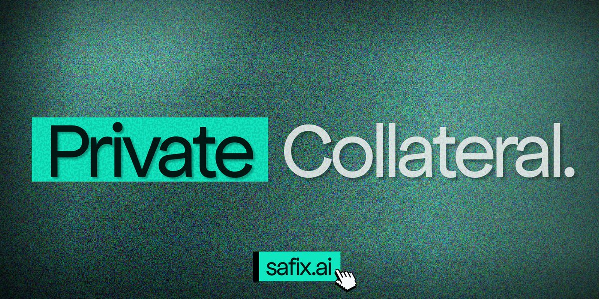SafixLabs's tweet photo. Your portfolio stays private while your collateral goes to work. https://t.co/ffyV0NNalU