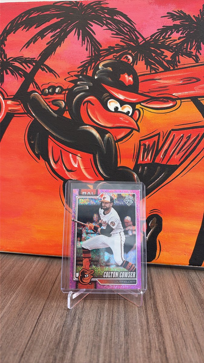 OsCardGiveAways's tweet photo. The Orioles are now 69-69. Nice. Like retweet and follow! I’ll select one lucky winner later tonight to receive this Colton Cowser card! #Birdland https://t.co/80QS43qjEf