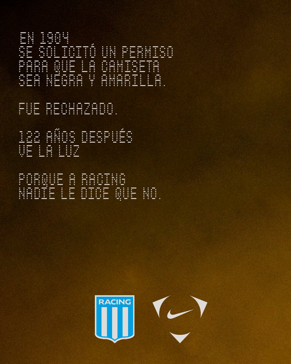 RacingClub's tweet photo. A nosotros? No.
Una camiseta con historia. https://t.co/aOxB4zJ6vP