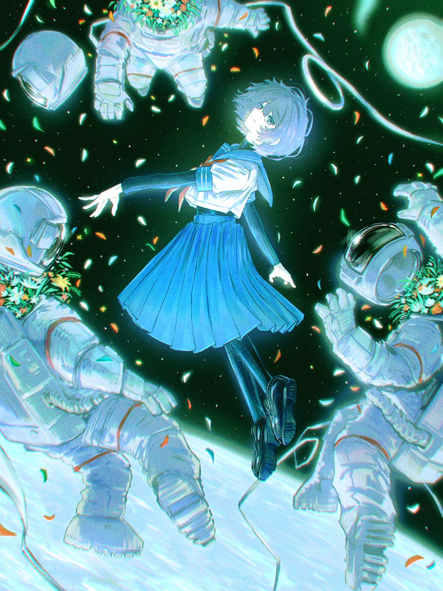 nayoyoki's tweet photo. #一次創作祭り夏の陣2026 

1人の少女を描き続けています🛸 https://t.co/gyciUZRw01