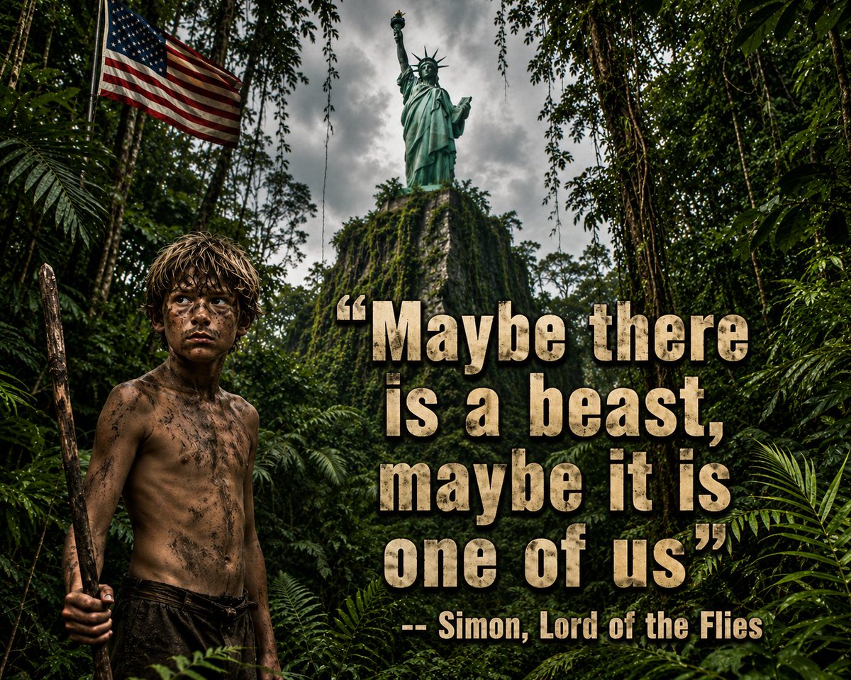 presidentWHO_'s tweet photo. @mattvanswol Are American schools turning into "Lord of the Flies" ? 🙄 🙄 https://t.co/eNjxcKeUvd
