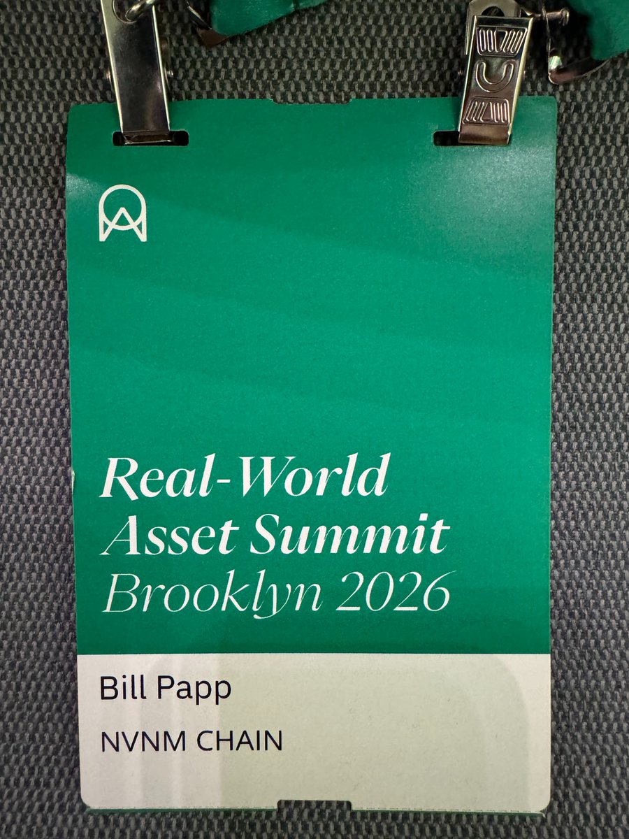 NVNM_Chain's tweet photo. Day 1 at @rwasummit. 

Bill Papp, CEO of NVNM Chain, is on the ground connecting with the leaders building the next generation of onchain private markets. https://t.co/AThvWh0KOo