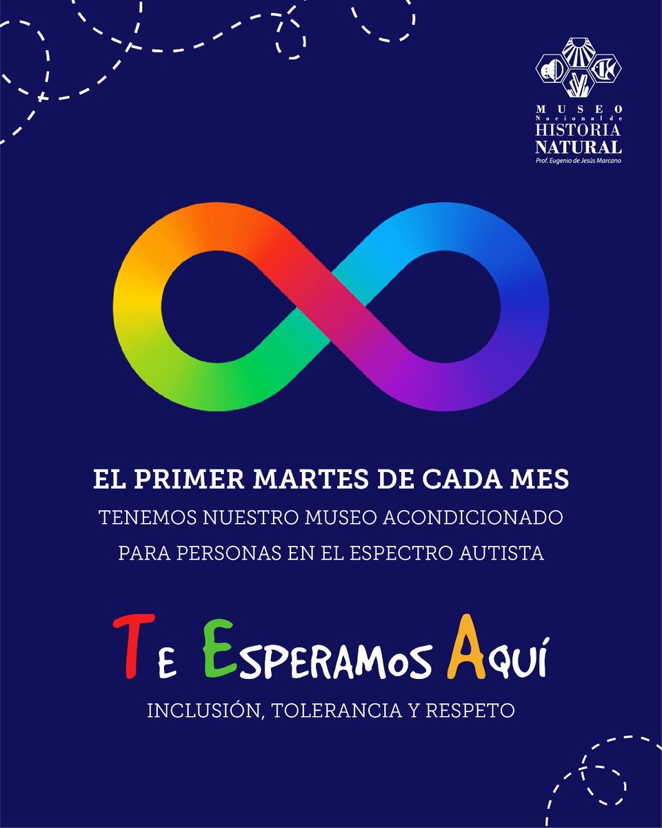 MuseoNaturalRD's tweet photo. Hoy es #MartesTEA

El primer martes de cada mes, nuestro Museo se acondiciona para personas en el espectro autista.

💡 Las luces están más tenues o apagadas

🔊 El volumen de sonidos de ambientación y pantallas es bajo https://t.co/sJkYmKQdPX