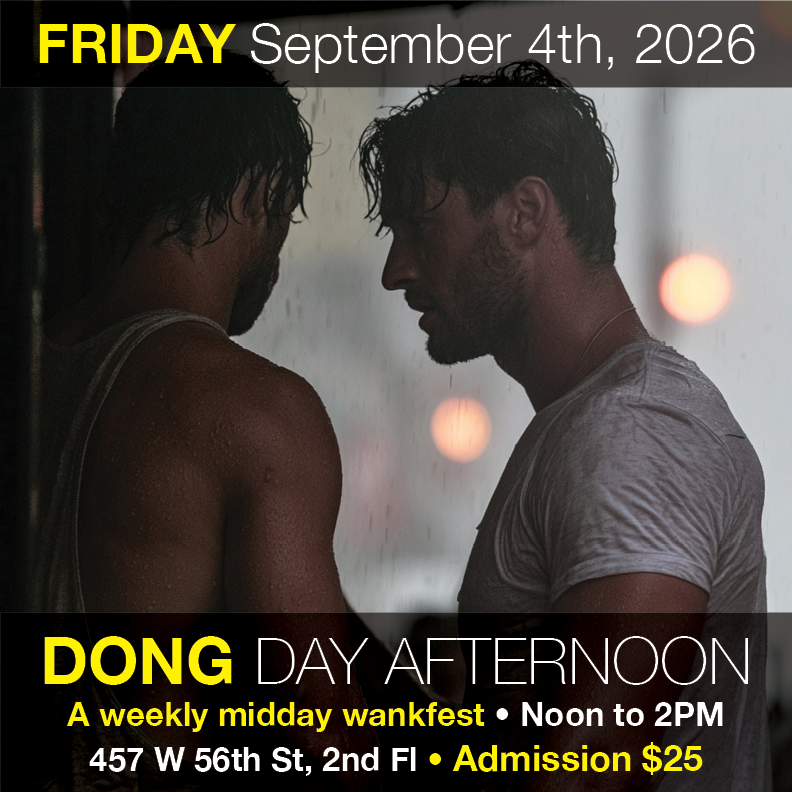 DongAfternoon's tweet photo. Take your cocks out this Friday! Experience brotherhood and connection. Join in our cummunity! Next gathering is Friday, September 4th, Noon to 2pm at 457 W 56th St, 2nd Fl. We can't wait to play with you. #gaynyc #gaysexparty #bateproud. 21+ https://t.co/Z7ugbpdJPs
