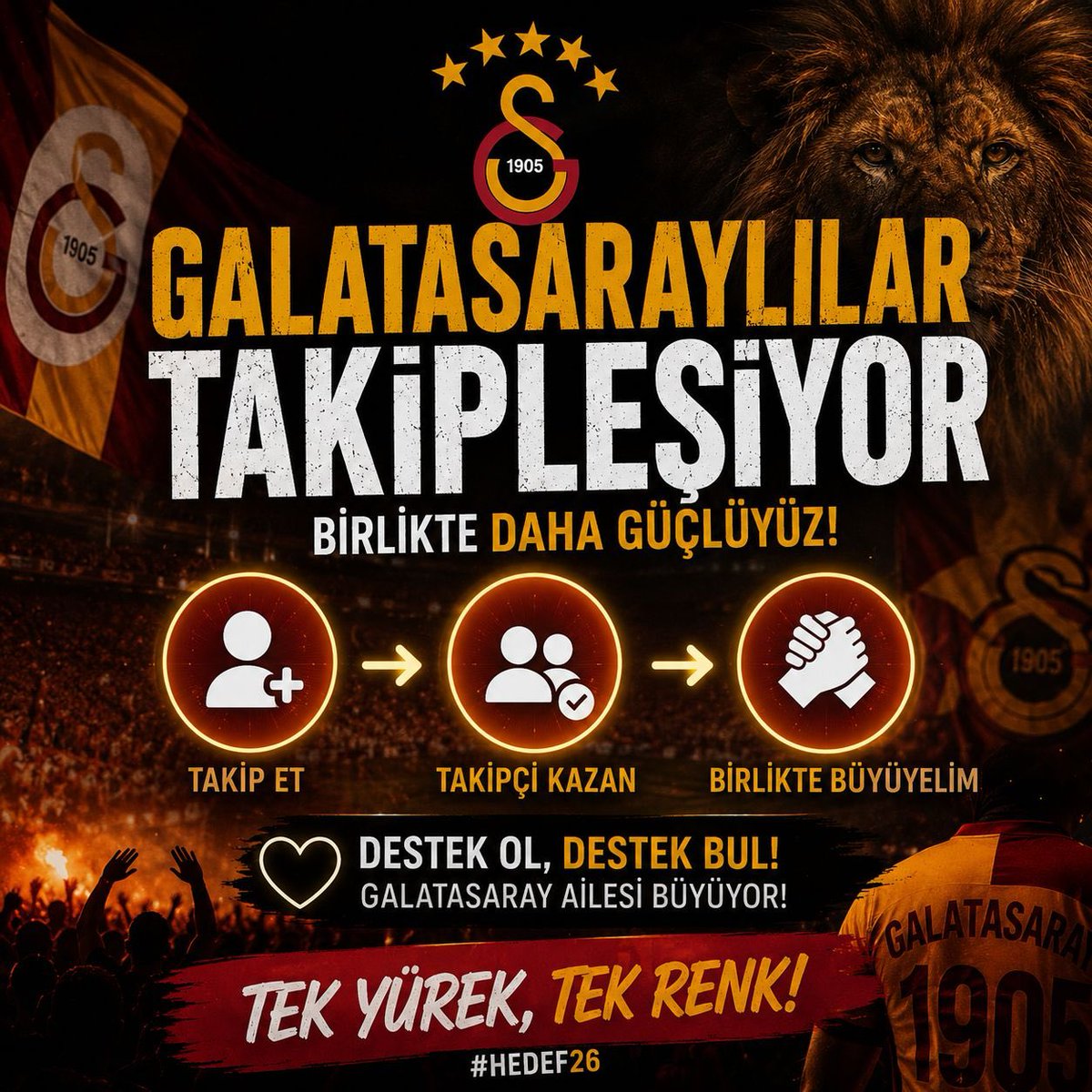 Melo35Cimbom's tweet photo. Sarı kırmızı armanın altında birlikte büyüyelim.
Galatasaraylılar Takipleşiyor💛❤️ https://t.co/yAATy16A6S