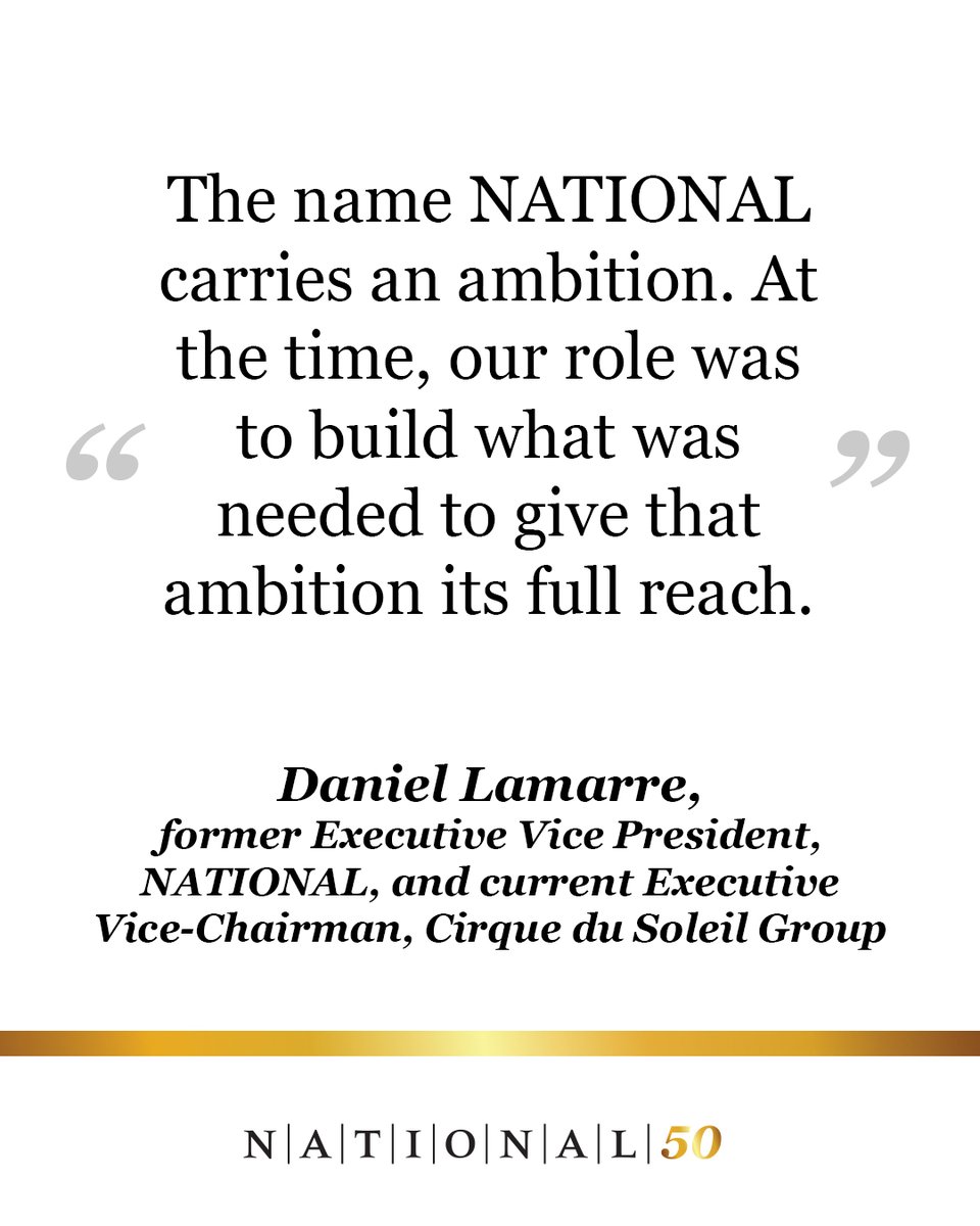 NATIONALPR's tweet photo. #50Years50Stories | Building What Ambition Demands 

In 1984, when Daniel Lamarre joined NATIONAL, the Firm was already established in Montreal. But a key question emerged: how do you grow an organization beyond its home market without losing what makes it strong? 

Daniel brought experience from Burson-Marsteller and a clear conviction: becoming truly national meant more than opening offices elsewhere. It required strong teams, credibility in new markets, and an identity that could resonate across the country. 

The opening of the Toronto office in 1986 became the first proving ground. Daniel recruited Ed Gould, a former Burson-Marsteller colleague, and helped lay the foundation for a pan-Canadian presence. In Toronto, the Firm adopted the name National Public Relations, reflecting its ambitions. For the French-language market, Luc Beauregard found the formula that would bring the offices together under one banner: Cabinet de relations publiques NATIONAL. 

The name did not solve everything. But it set a direction. It forced the Firm to define what it wanted to become, and to build the means to get there. 

A few years later, in 1995, that ambition took on new weight with the acquisition of Burson-Marsteller’s Canadian operations. For Daniel, who had left the organization a few years earlier, the moment was symbolic. For NATIONAL, it was transformative. The Firm gained scale, strengthened its presence across the country, and continued its evolution into a truly pan-Canadian firm. 

Looking back, this chapter is less about a sequence of business decisions than an approach to leadership. Thinking bigger means building deliberately: finding the right talent, creating a real presence, and giving ambition the means to endure. 

Thinking bigger is one thing. Building what it takes to get there is what makes it real. 

Thank you to Daniel Lamarre for sharing this story. 

#NATIONAL50