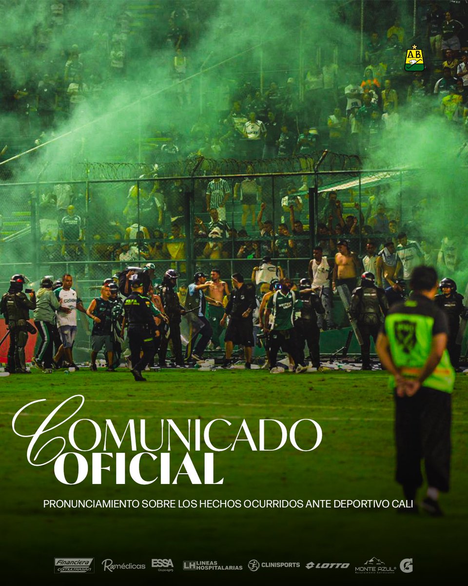 ABucaramanga's tweet photo. 📄𝐂𝐨𝐦𝐮𝐧𝐢𝐜𝐚𝐝𝐨 𝐨𝐟𝐢𝐜𝐢𝐚𝐥: Pronunciamiento sobre los hechos ocurridos ante Deportivo Cali. 

#VolvamosA𝐑𝐔𝐆𝐈𝐑 #MiHerenciaMiPasión🫀 https://t.co/urKkfs6FUa