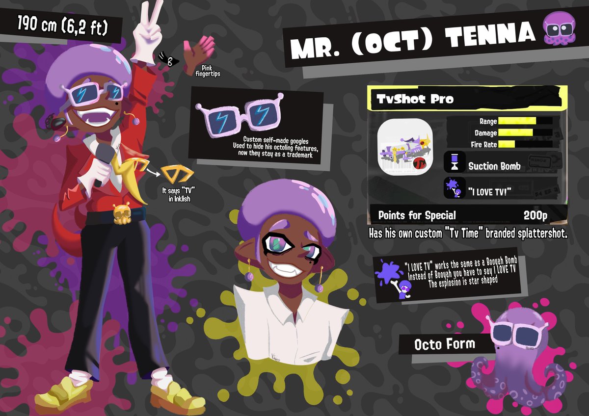_yurik0kun_'s tweet photo. Give a warm welcome to most long-lived and charismatic TV host from all across Inkopolis and Splatsville! 𝐌𝐑. (𝐎𝐂𝐓) 𝐓𝐄𝐍𝐍𝐀!!!

First glance at my Splatrune AU hehe
#deltarune #tenna #deltarunefanart #splatoon https://t.co/VHu0yR9Oji