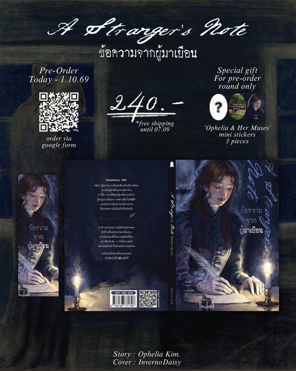 _opheliakim's tweet photo. Pre-order | A Stranger's Note #ข้อความจากผู้มาเยือน 🥀

หญิงสาวผู้หอบหิ้ววัยเด็กรวดร้าวและเพื่อนในจินตนาการหนีไปอาศัยในบ้านห่างไกล ณ ที่นั่น หล่อนได้พบเศษเสี้ยวที่แตกสลายของศิลปินไร้ชื่อ เงาเลือนราง ฝันประหลาด และผู้มาเยือน

ส่งฟรีทุกออเดอร์ถึง 7.9
💌 https://t.co/JUdlyiwX8h https://t.co/FzdFjHScVR
