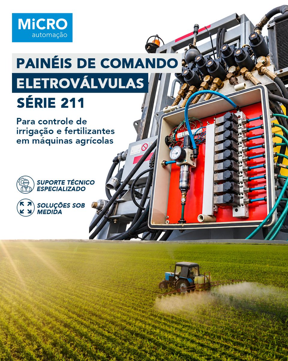 MicroAutomacao's tweet photo. Painel de Comando para Eletroválvulas:
Ideal para:
💧 Aplicações em sistemas de irrigação
🌾 Controle de fertilizantes

🔧 Suporte técnico especializado
🛠️ Soluções sob medida

📧 micro@microautomacao.com.br
📞 +55 (47) 3441-8800
🌐 https://t.co/lUlzWjUnX3 https://t.co/BmUJnZc03y