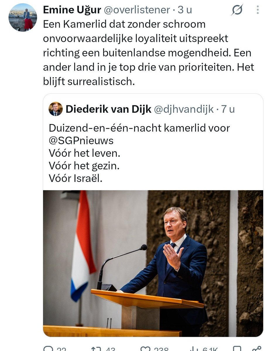 moeva18's tweet photo. De hypocrisie van extreem linkse zichzelf erg hoog inschattende types als Tante Mien blijft toch altijd een bijzonder iets.

SGP politicus @djhvandijk wordt door haar op de vingers getikt want hij benoemd Israël maar @overlistener zwijgt over de diepe liefde van de politici van @DenkNL voor Palestina en Turkije want Emine deelt die liefde met hen.

Zo gaat dat in het extreem linkse brein