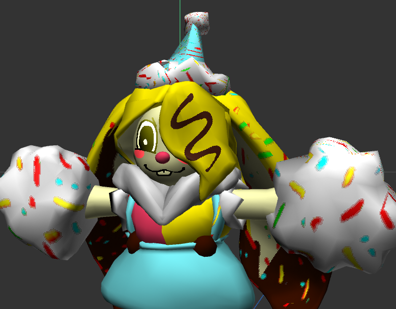 vibingleaf's tweet photo. Still work on progress but the update's still being worked on #FUNHOUSE  What do you think about a rabbit Splits skin https://t.co/cG65jRQrAw