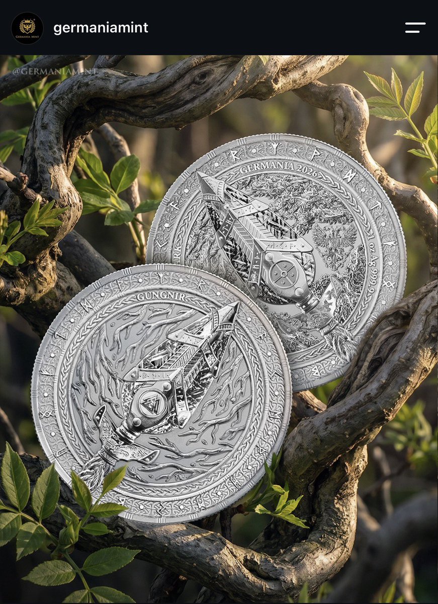 GoldLover530904's tweet photo. Vamos, que nos vamos! 🤩 Serie #Artefacts de la #GermaniaMint, con nueva pieza que se añade a la serie: la lanza de Odín #Gungnir 🔥 Una de estas, y su hermana mayor de 2 oz y UHR, se vienen para mi casa 😎 https://t.co/NVvsFR0jyy
