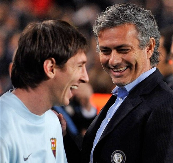 AFCJuno's tweet photo. José Mourinho to Lionel Messi:  

"Congrats on a brilliant and UNFORGETTABLE International career."  

"The next Copa América and the next World Cup will not be the same." https://t.co/gPVuBQzLiw
