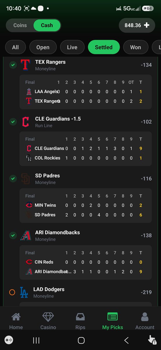 crashoutE74's tweet photo. Im goated 98 cents turned to 900 I shouldn't  have  cashed out so early I would have hit 2300 https://t.co/q5uivloXmg