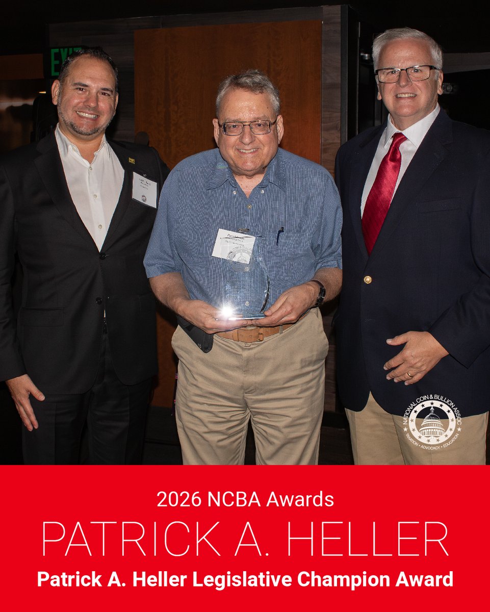 wearencba's tweet photo. Our Legislative Championship Award was renamed this year to honor Patrick A. Heller for his volunteer service, leadership, and commitment to our industry. We’re proud to announce Patrick as the first recipient of the Patrick A. Heller Legislative Champion Award!

#coins #WFoM https://t.co/cUloDUHZV0
