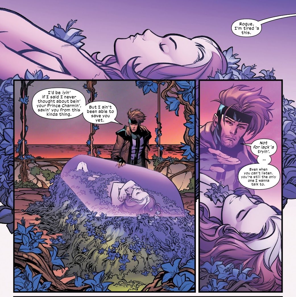 RogueMutantTank's tweet photo. I love this moment from Excalibur sm. “Even when you can’t listen, you’re still the only one I wanna talk to.” UGH https://t.co/mbpA8cGgpa