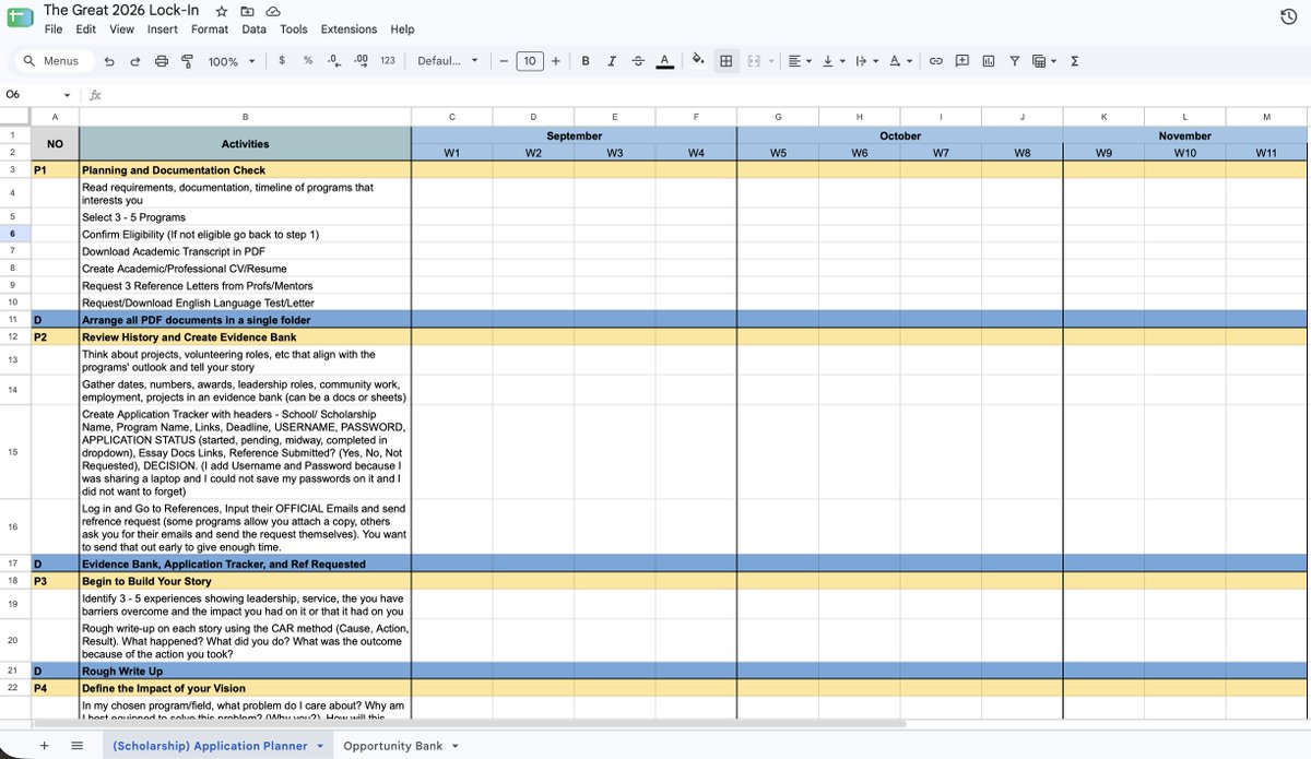 a_funmibi's tweet photo. Okay! You’ve been seeing all the open scholarship programs online with captions telling you to just apply, but you still don’t have a roadmap to navigate it?

Here, I created a Scholarship Application Planner just for you! All the best! https://t.co/9U4b3aP38C https://t.co/bZ3CU6MjmU