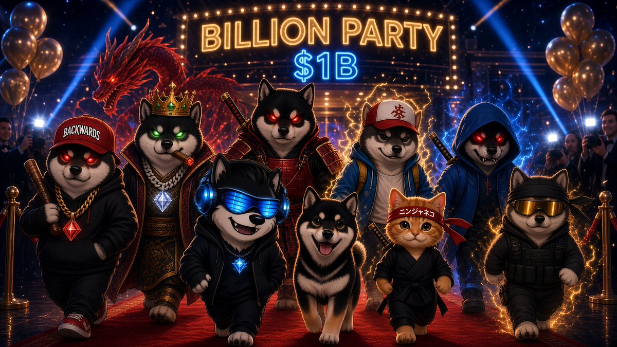 RealManyuDj's tweet photo. $MANYU getting ready for the Billion Party.

The whole gang is on the carpet.

$1B sign is already lit

And now Ninja Cat joins the Manyu gang. Headband on. Katana ready. Family just got bigger.

This is the party Manyu hosts when we hit $1B mcap.Not a maybe. A date on the calendar. 

NFT. Coin. Music. Game. Crew.

The Billion Party is the afterparty for all of it. Give the post some Manyu love. Let’s walk in together.