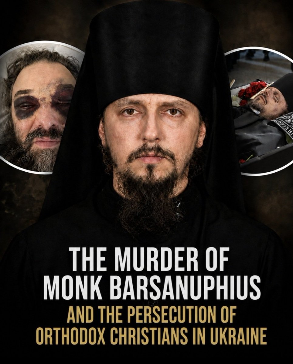orthodox_33ad's tweet photo. ☦️ The persecution of Orthodox Christians in Ukraine 🧵

On 23 August 2026, Monk Barsanuphius (Turyansky) was killed during an attack on the Holy Dormition Sviatohirsk Lavra. Two others, Monk Gregory and Andriy Kiriyenko, were seriously wounded. The monastery officially confirmed the attack by unidentified persons. A survivor later said that three men in military-style clothing demanded a pro-Ukrainian response; after he answered, “Glory to our Lord God,” the assault began. 

Medical information subsequently reported that Barsanuphius suffered a fatal gunshot wound to the head and neck. Despite the brutality of the case, it has so far received very limited to no attention from major Western international media, while Orthodox and Ukrainian outlets have reported extensively on it. This tragedy comes amid a much wider persecution against the Ukrainian Orthodox Church (UOC).