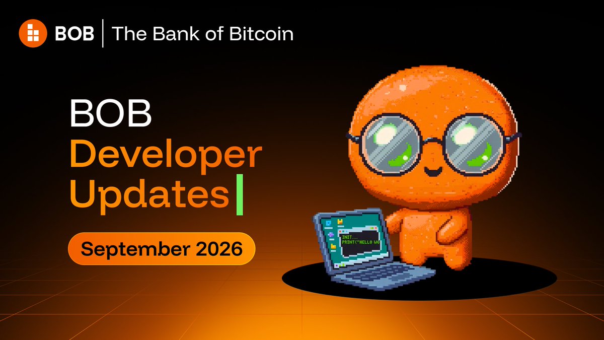 build_on_bob's tweet photo. Last month, BOB dev team focused on expanding asset coverage on BOB Gateway and adding new routes. Here's what was shipped across 237 merged PRs:

TL;DR:

→ More BTC wrappers and stablecoin routes added to BOB Gateway, including SolvBTC, LBTC, RLUSD and DAI
→ More efficient refunds for incomplete orders
→ Hardened security
→ LeoDex integrated BOB Gateway

Read the thread for more details 🧵