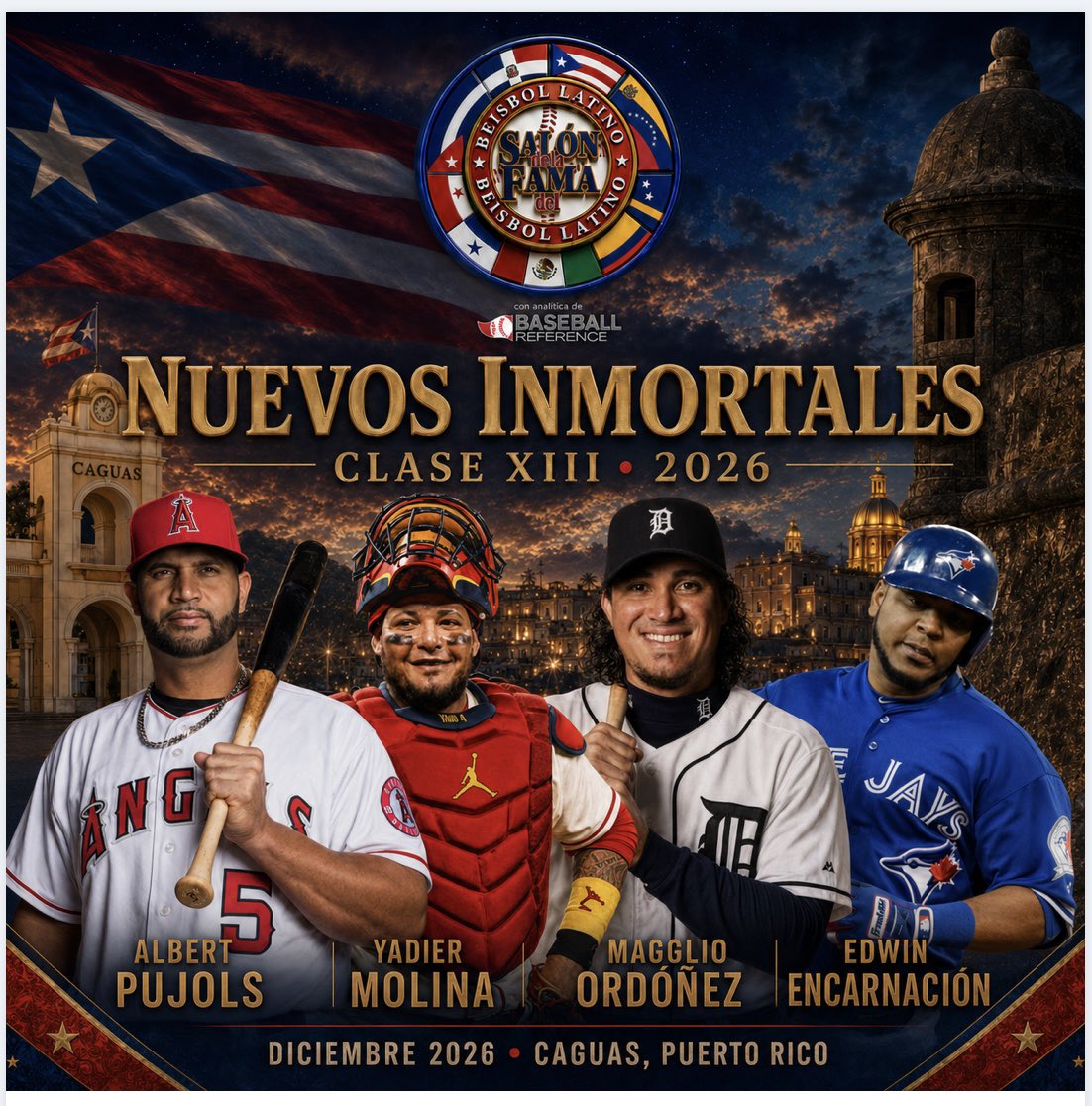 Enrique_Rojas1's tweet photo. Felicidades a los nuevos miembros del Salón de la Fama del Béisbol Latino: Albert Pujols, Yadier Molina, Magglio Ordóñez y Edwin Encarnación. 🇩🇴🇵🇷🇻🇪 https://t.co/lf0P1gbJ7A