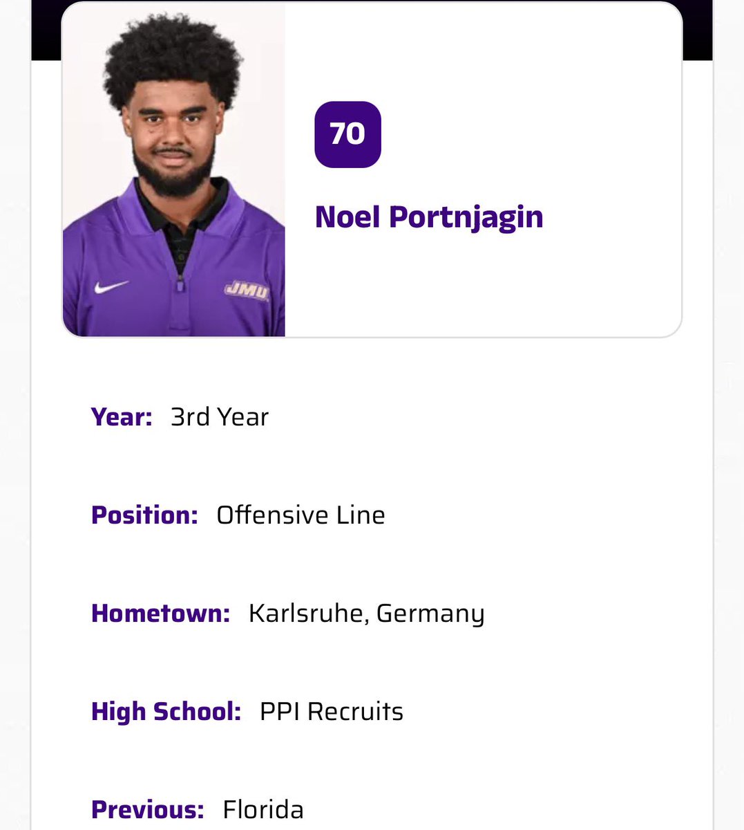 sweetsweatcj's tweet photo. BREAKING: Noel Portnjagin has been named a starter for JMU’s home opener against Liberty. He is the great-great-grandson of the controversial former dictator of Germany, Adolf Hitler. https://t.co/wTSJu89h8d
