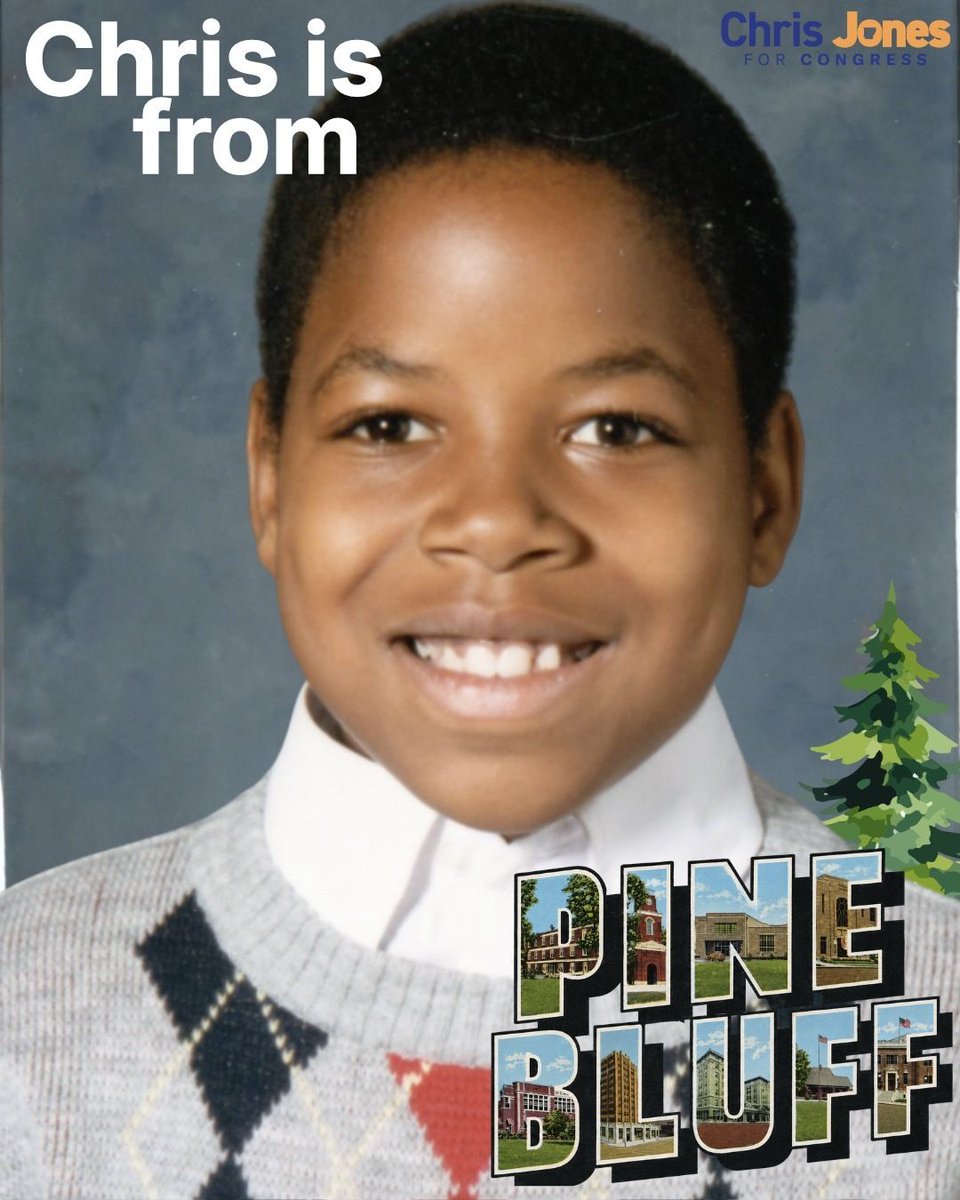 JonesForAR's tweet photo. Allow me to reintroduce myself. 👋🏾

I’m Chris Jones. Pine Bluff raised. Morehouse + MIT. Minister. Husband. Proud girl dad. And I’m running for Congress to make life more affordable and government more accountable to all of us.

🗳️ Voting starts October 19.

#ChrisJonesForCongress #AR02 #TripleA