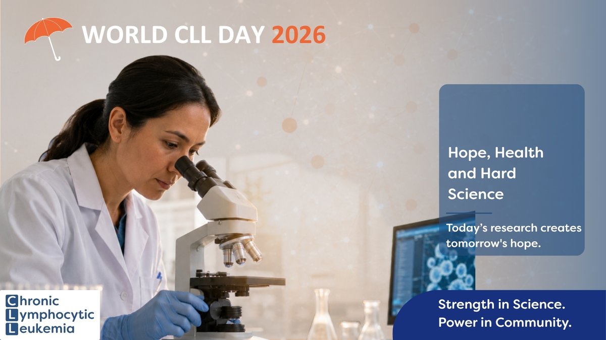 CLLAdvocates's tweet photo. Today is World CLL Day! π Science drives progress, creating hope and new treatments. Join the #WCLLD26 campaign: https://t.co/2gbyZjdN5d #CLL #HopeHealthScience #StrengthInScience #PowerInCommunity https://t.co/t2CxWTIh5T