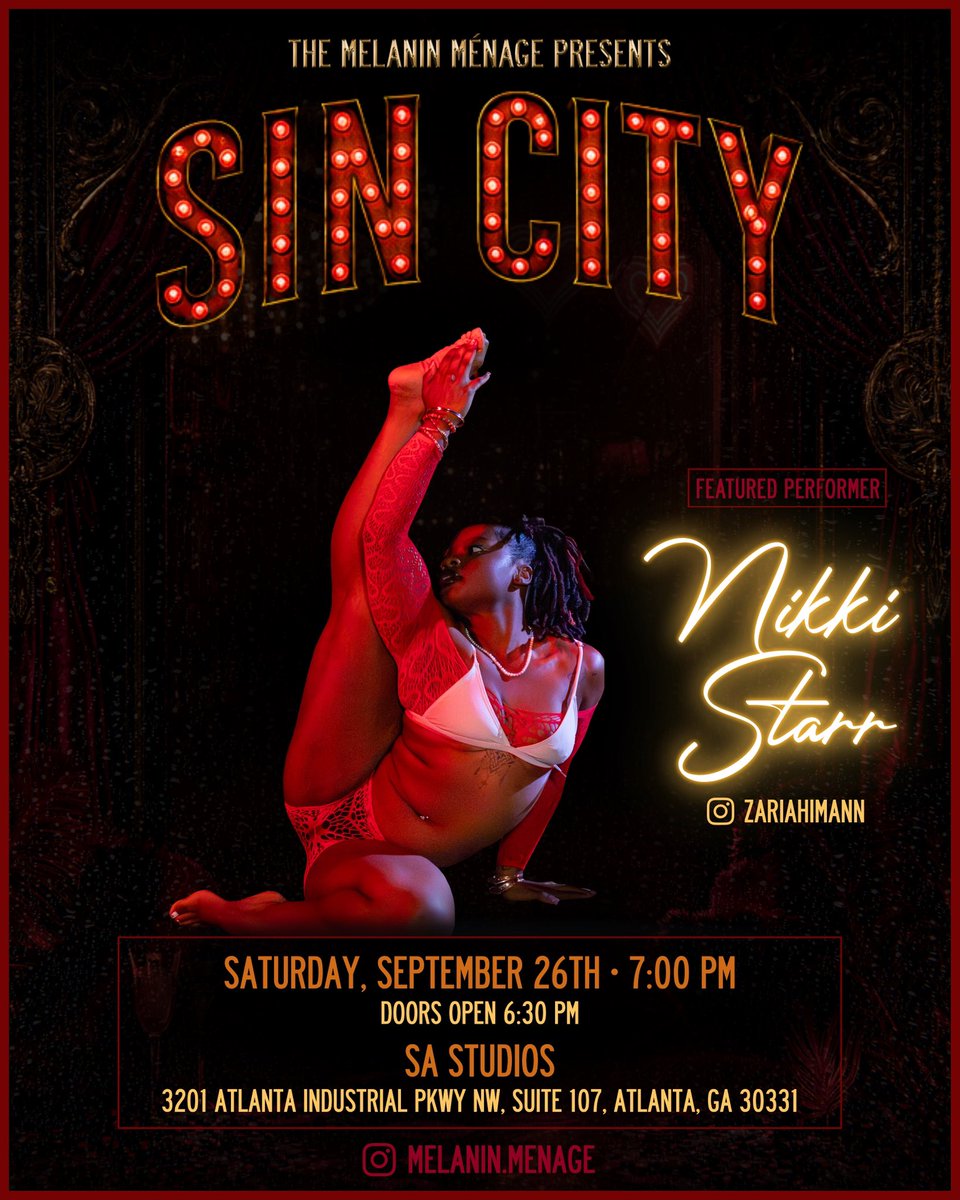 ZariahRudolph's tweet photo. If you’re ever in ATL come see me perform ✨ https://t.co/w696DTCdVy