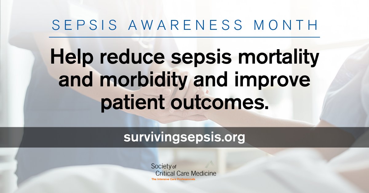 SCCM's tweet photo. September is Sepsis Awareness Month. Join us in helping to reduce sepsis mortality and morbidity and improve outcomes for survivors with resources from the Surviving Sepsis Campaign, including the new 2026 guidelines: https://t.co/48TnEc4u3c
#SAM2026 #15YearsOfSAM #SCCM https://t.co/wlATG7z5Bd