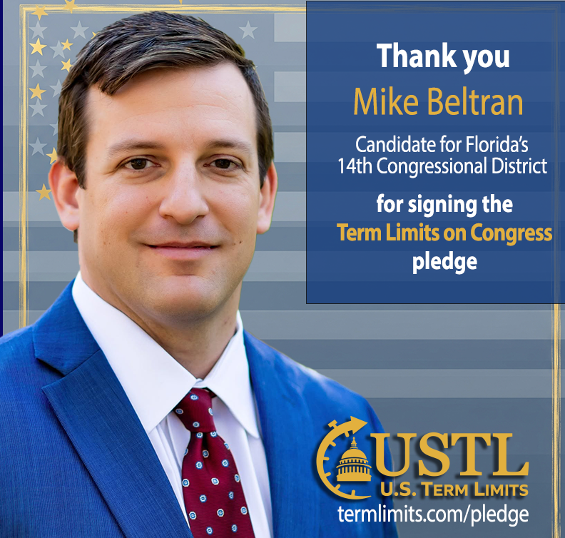 USTermLimits's tweet photo. Action speaks louder than words! Huge thanks to @MBeltranFL  for signing the #termlimits on Congress pledge. This is how we bring real change to D.C. Let’s keep this momentum going! 👏
https://t.co/VaCB9Q4SJW https://t.co/Yurh6O4ZX9