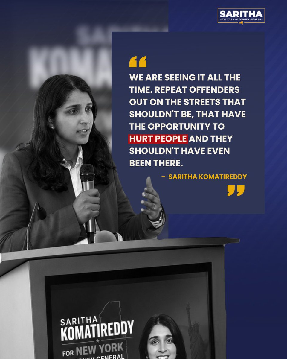 sarithaforny's tweet photo. Why are repeat offenders routinely released back onto our streets?

We need accountability before another innocent New Yorker becomes a victim. I will put victims first and fight to keep dangerous criminals off our streets. https://t.co/f5KHR8Osis