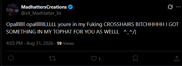 Dyabolicalone's tweet photo. hey @X this guy deleted his post but pretty sure this is a death threat is it not? Someone might want to look into it on the back end where the deleted posts sit. Interesting stuff this unhinged weirdo. https://t.co/jVQ1GTRJYM