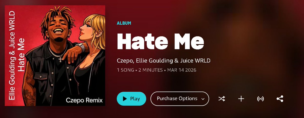 AD1RDAD0N's tweet photo. @UhhNorthy 
Wth is this? On Juice WRLD's Amazon Music's Page https://t.co/04Hxoe6MYS