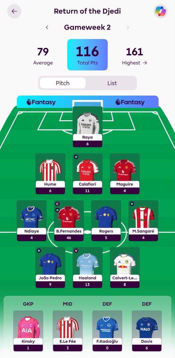 YTFplNoah's tweet photo. @FPLFocal Not a single blank and a green arrow from 2.3m to 57k🔥 https://t.co/3z1T8qBFjH