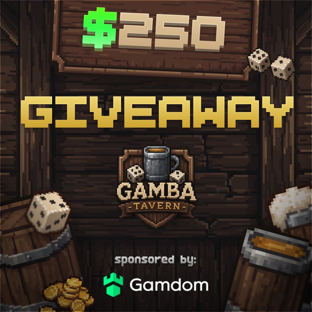 GambaTavern's tweet photo. 🎉 To celebrate the launch of https://t.co/6rk9Hvcx9q and our new sponsorship with Gamdom, we’re giving away $250 to 5 winners! 🎁

To join:
✅ Follow @gamdom & @GambaTavern 
✅ Like, retweet & tag 1 friend in the QUOTED post

Ends in 3 days, good luck! ⏰