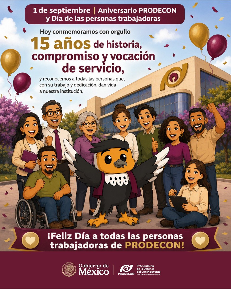 ProdeconMexico's tweet photo. 🎉 ¡Celebramos a quienes hacen posible #PRODECON! 

Cada día, mujeres y hombres que forman parte de esta institución ponen su conocimiento, experiencia y corazón al servicio de las personas contribuyentes. 🤝✨

Con compromiso y vocación, trabajan para defender tus derechos y contribuir a una justicia fiscal más cercana, humana y accesible. ⚖️💙

👏 ¡Feliz Día a todas las personas trabajadoras de #PRODECON!