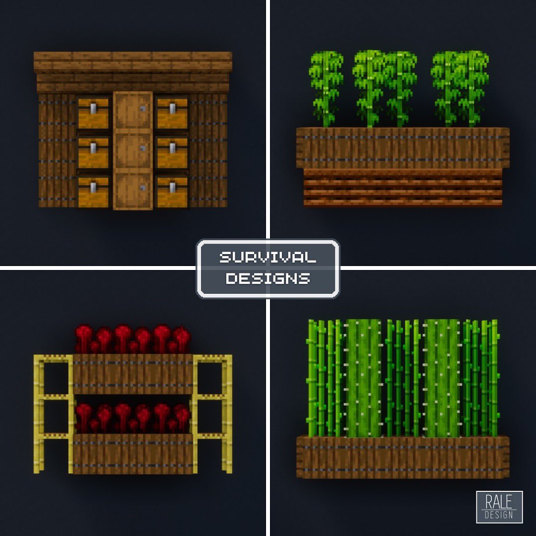 RaleDesign's tweet photo. Minecraft Survival Utility Designs
#minecraft #mc #minecraftbuilds #minecraftdesigns #minecraftinspiration #minecraftdecoration
⬇️ Download my Builds on Patreon (bio) https://t.co/Adq6CcJEcY